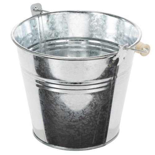 Hink Ø14cm H12cm 6 st. Zink, blank | Floristik24.se