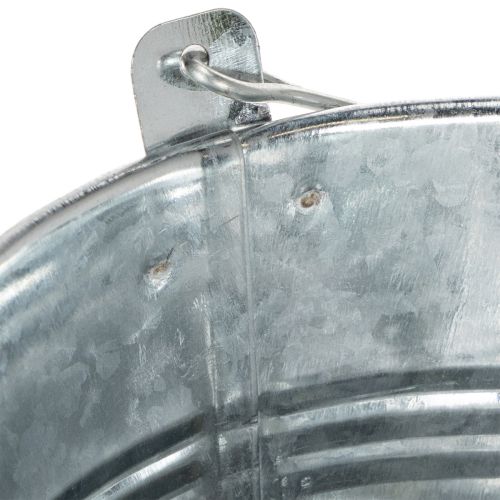 Hink Ø14cm H12cm 6 st. Zink, blank | Floristik24.se