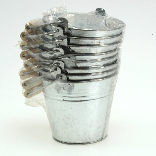 Artikel Skopa Ø12cm H10cm 8st. Glänsande zink