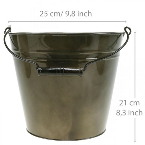 Floristik24 Metallhink, växtkruka, metallbehållare Ø25cm H21cm