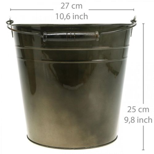 Floristik24 Metallkärl, växthink, metalldekor Ø27cm H25cm