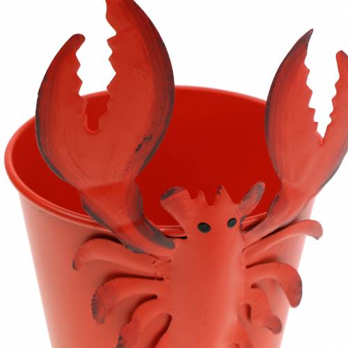 Artikel Dekorationshink hummer metall röd Ø8cm H13cm 3 st
