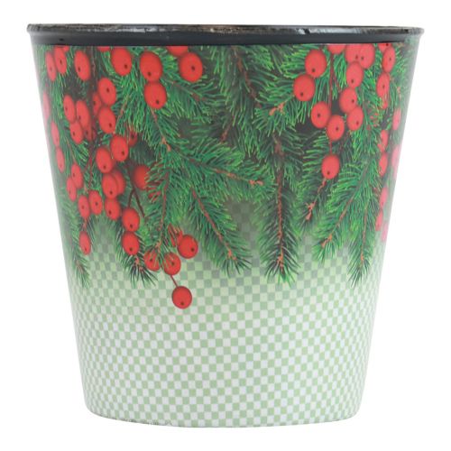 Floristik24 Blomkruka Julplanteringshink Ilex Ø15,5cm H13cm