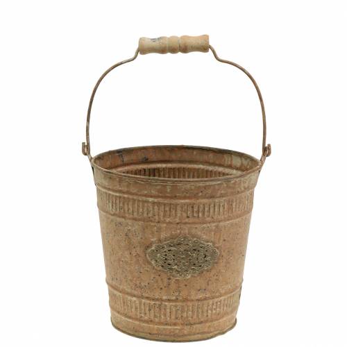 Floristik24 Deco Bucket Shabby Chic Vintage Ø12,5cm H12cm