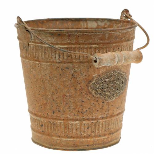 Floristik24 Deco Bucket Shabby Chic Vintage Ø12,5cm H12cm