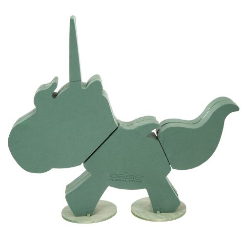 Artikel Blommig skum enhörning 68cm x 60cm
