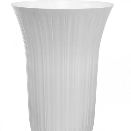 Floristik24 Lilia vit plastvas Ø28cm H48cm