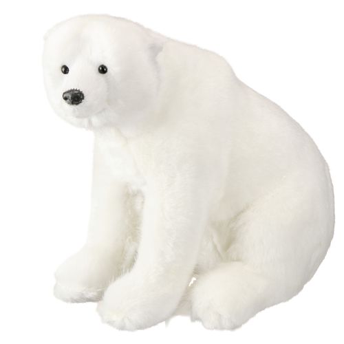Artikel Dekorativa isbjörnsfigurer stående och sittande vita 16/20cm 3 st