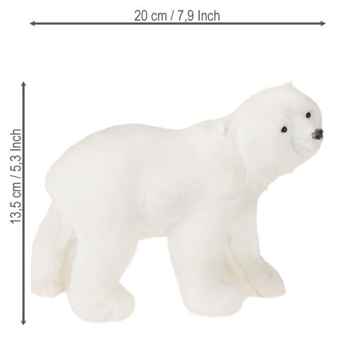 Artikel Dekorativa isbjörnsfigurer stående och sittande vita 16/20cm 3 st