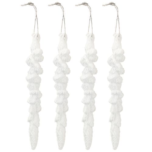 Artikel Istappsdekoration snötäckt julgransdekoration 14cm 4 stycken