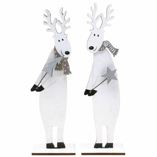 Floristik24 Juldekoration älg 27,5 cm 2st