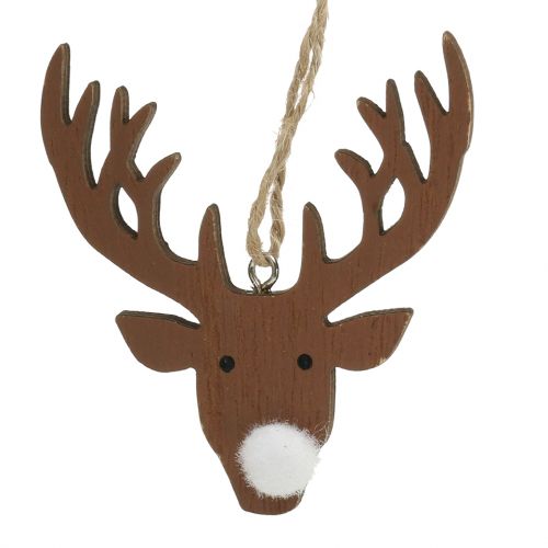 Älghuvudved för hängande natur 6,5 x 7 cm 8 st