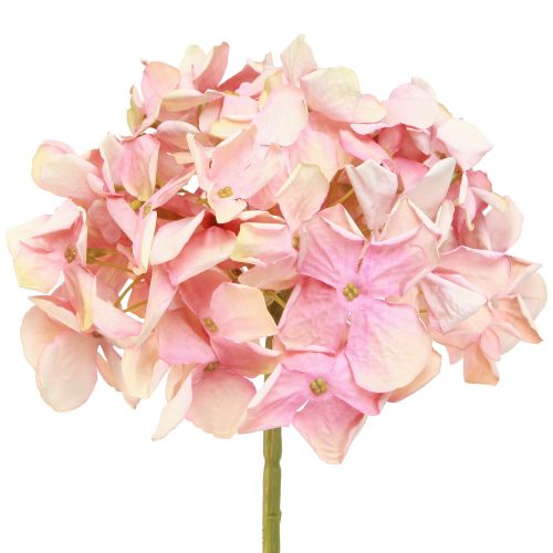 Floristik24 Elegant konstgjord hortensia i pastellrosa 58cm 2st