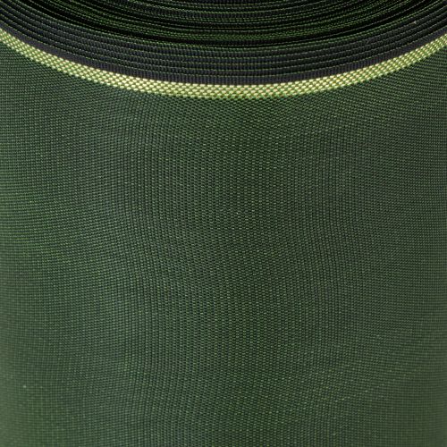 Artikel Elegant moirégrönt kransband med guldkant, 100 mm x 25 m, för begravningsblomster och dekorationer