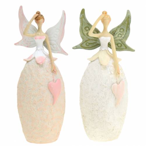 Deko figur elf vit 12cm 2st