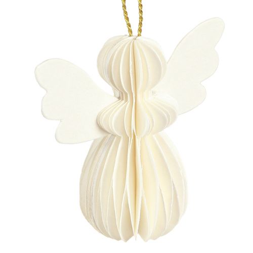 Artikel Ängelhänge honeycomb pappersdekoration julvit 6cm 6 st