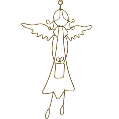 Floristik24 Änglahänge julängel trådfigurer guld 15cm 6st