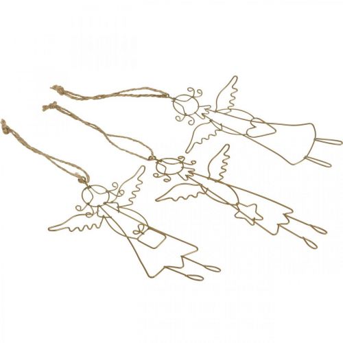 Floristik24 Änglahänge julängel trådfigurer guld 15cm 6st