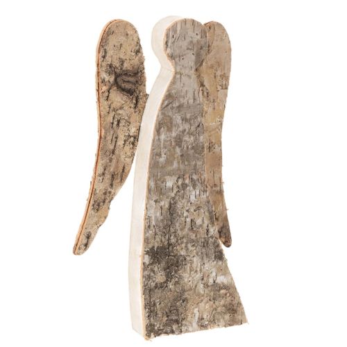 Ängelfigur av trä med björkbark, 30 cm köpa | Floristik24.se