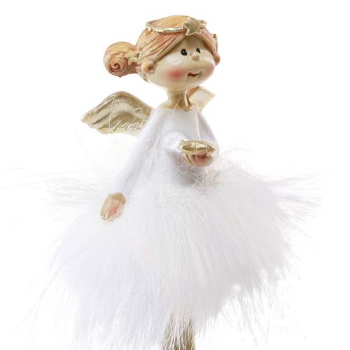 Floristik24 Ängladekorativa julfigurer i vitguld H10,5cm 2st