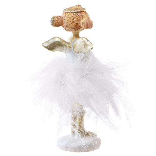Floristik24 Ängladekorativa julfigurer i vitguld H10,5cm 2st
