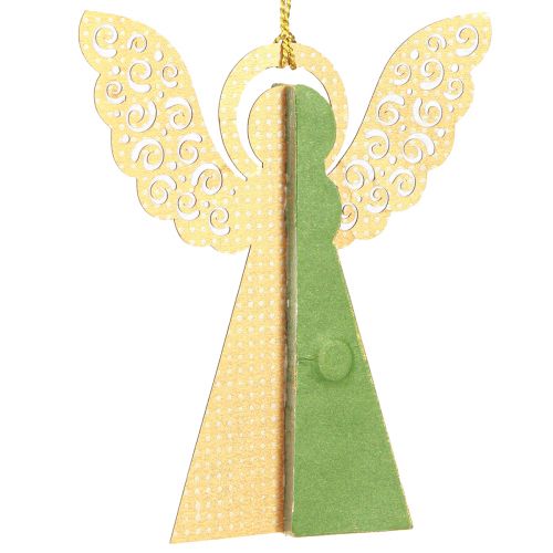 Floristik24 Ängel honeycomb pappersdekoration julgrönt guld 12cm 4 st