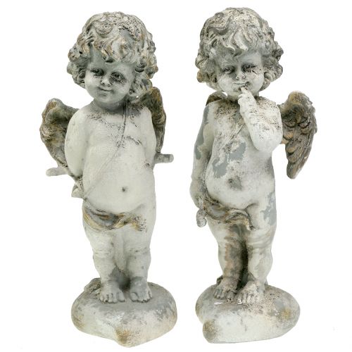 Dekorativ ängel Cupid med hjärta 25cm 2st