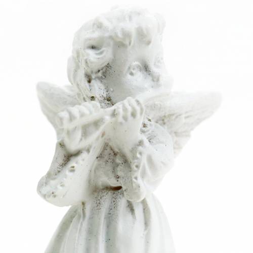 Floristik24 Dekorativ ängel med instrument vit H4.5cm 9st