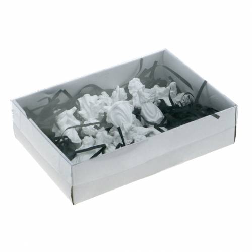 Floristik24 Dekorativ ängel med instrument vit H4.5cm 9st