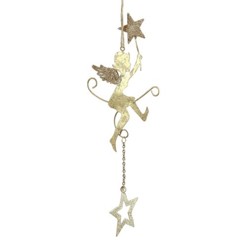 Artikel Ängelhänge stjärna juldekoration att hänga H28cm 3st