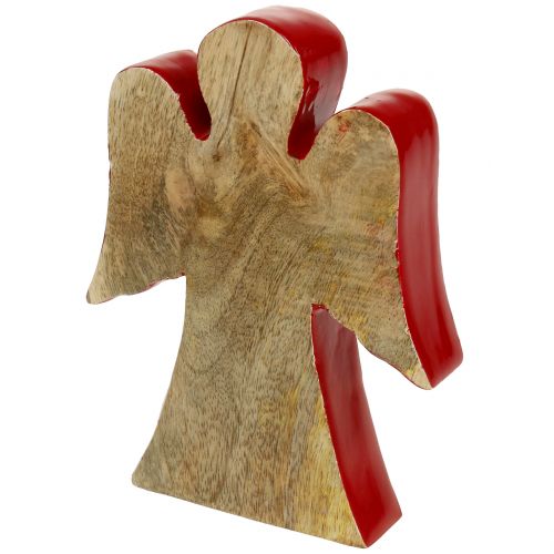Floristik24 Ängladekoration figur träröd, natur 15cm