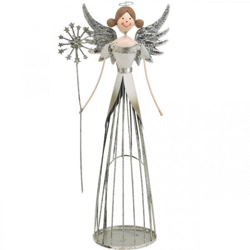 Floristik24 Ängelfigur metall, lykta jul H31,5cm