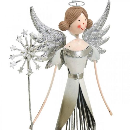 Floristik24 Ängelfigur metall, lykta jul H31,5cm