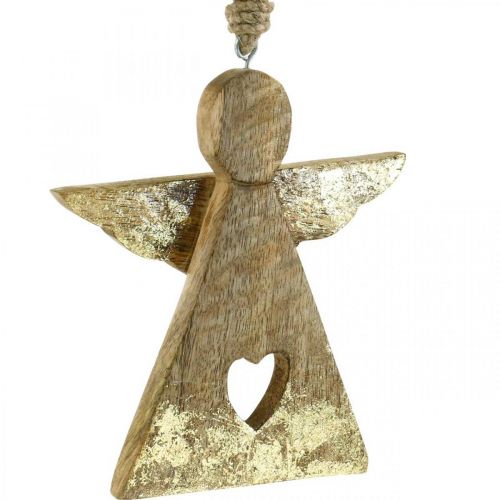 Floristik24 Deco ängel mango trä deco figur att hänga 13 × H13.5cm 2st