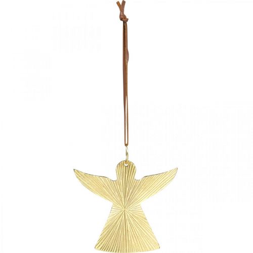 Artikel Dekorativ ängel, metallhänge, juldekoration gyllene 9 × 10cm 3st