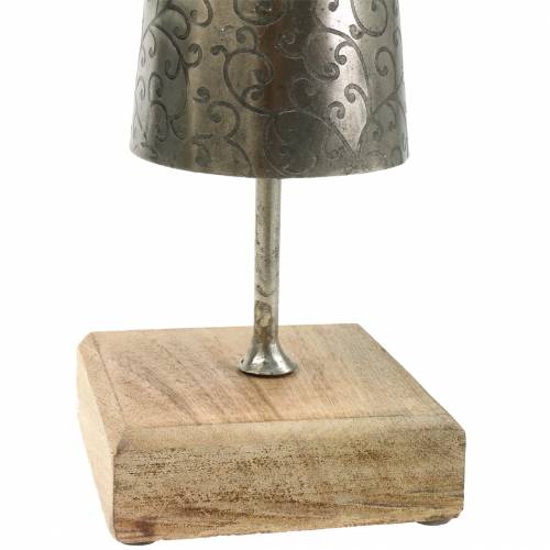 Floristik24 Deco ängelmetall på träbotten H58cm