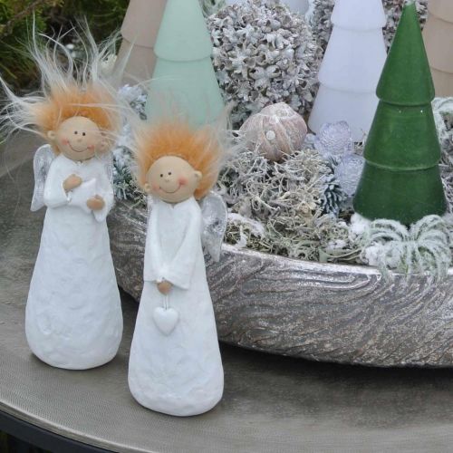 Floristik24 Dekorativ ängelfigur Julängel vit 4,5 × 3,5 × 11cm 4st