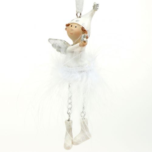 Floristik24 Ängel för att hänga vit 11 cm 4st