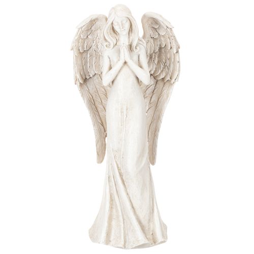 Ängelfigur stående och bedjande, dekoration, 36 cm