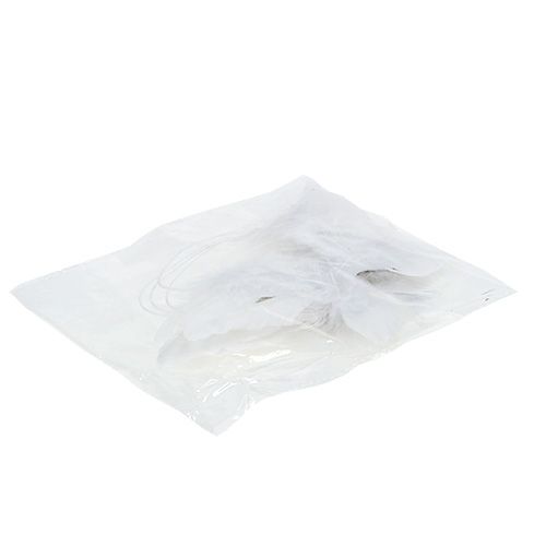 Floristik24 Ängelvingar för att hänga vita 16 cm 4st