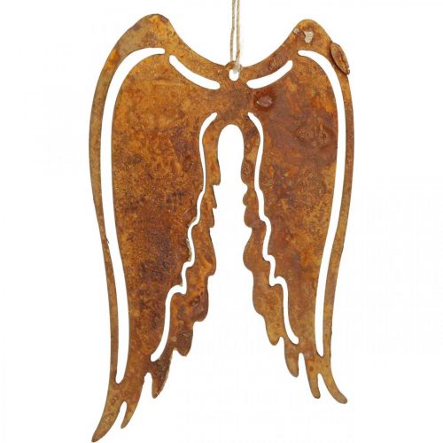 Floristik24 Änglavingar metall deco hängare patina dekoration 19,5cm 3st