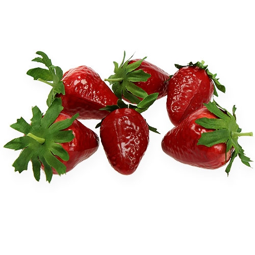 Floristik24 Konstgjorda jordgubbar röd sort. 33st