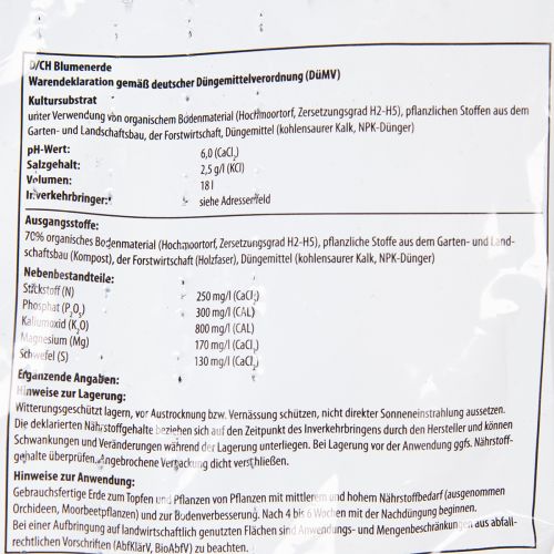 Artikel Villa Flora planteringsjord 18L