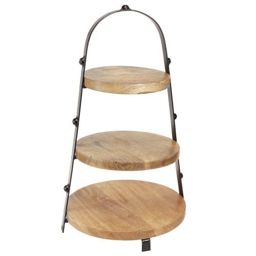 Artikel 3-vånings trädekor natursvart Ø30cm H52cm