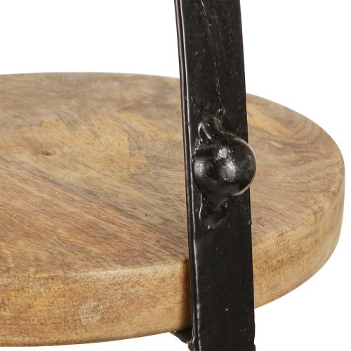 Artikel 3-vånings trädekor natursvart Ø30cm H52cm