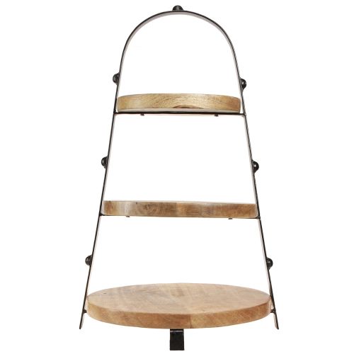 Artikel 3-vånings trädekor natursvart Ø30cm H52cm
