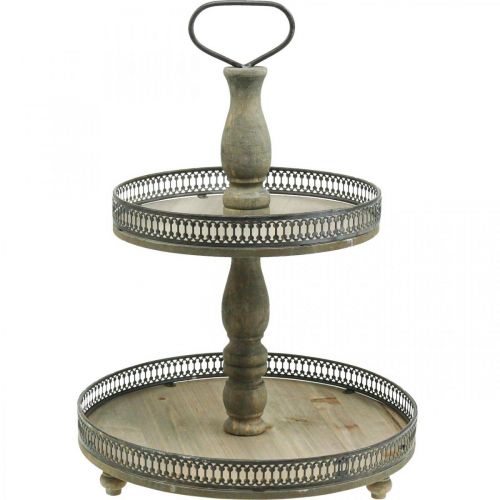 Floristik24 Deco Tårtställ Träväxter Tårtställ Vintage H47cm Ø34cm