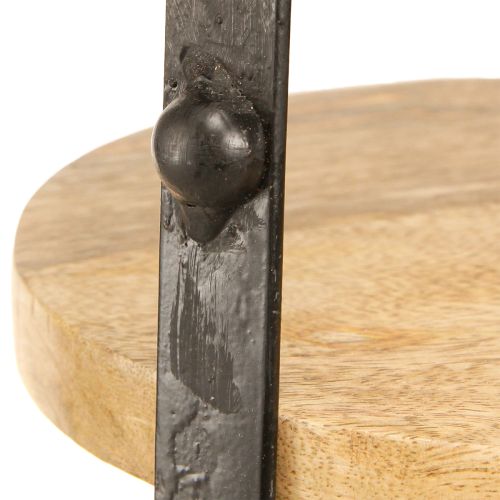 Artikel Tårtställ trä metall natursvart 2-vånings Ø25,5cm H38cm