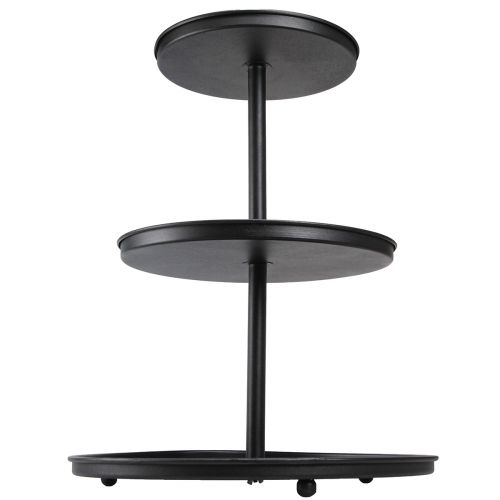 Artikel Tårtställ svart 3-vånings runda metallfötter Ø40cm H52cm