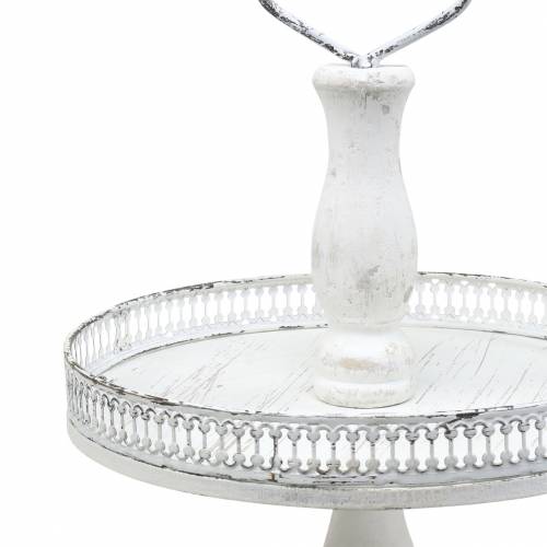 Floristik24 Tårtställ Vit Antik H48cm